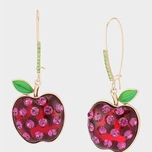Betsey Johnson Apple Drop Earrings Red Multi​